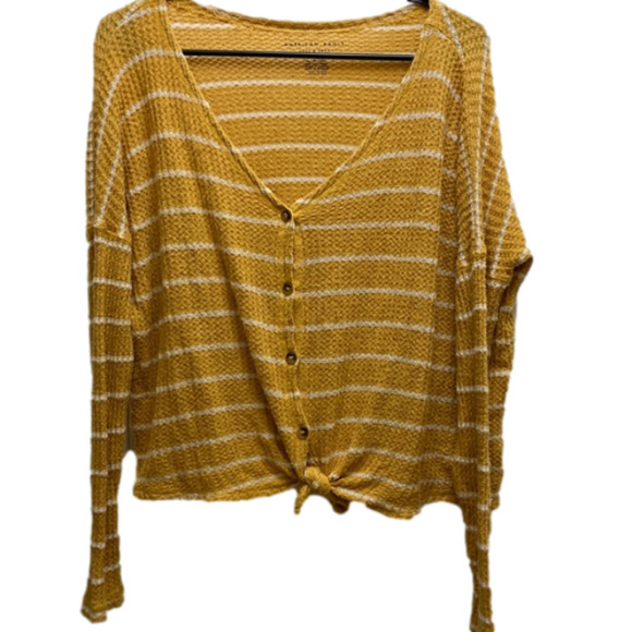 American Eagle Outfitters Tops - AMERICAN eagle crop top woman’s sexy plush long sleeve size XS top
